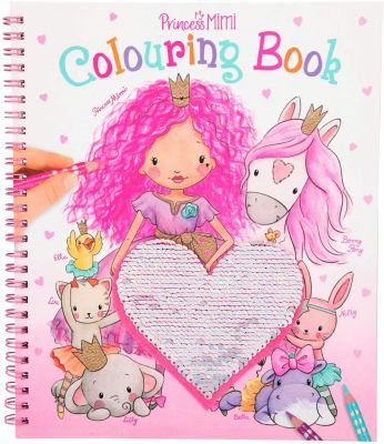 Princess Mimi Colouring Book Sequin Depesche (£6.99)